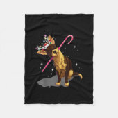 Weihnachtslichter Chihuahua Fleecedecke (Vorderseite)