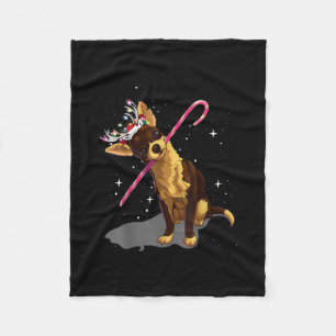 Weihnachtslichter Chihuahua Fleecedecke