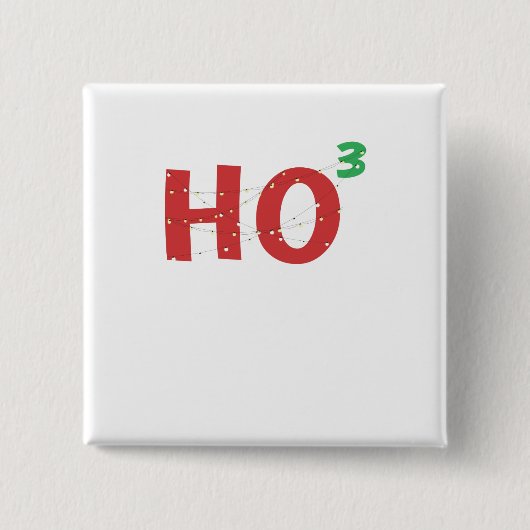 Weihnachtslichter des Weihnachtsmathe-Nerd-HOHOHO Button (Vorderseite)