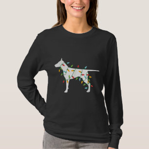 Weihnachtslichter Doberman Niedlich für Hundefreun T-Shirt