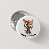 Weihnachtslichter Elch Button (Vorne & Hinten)
