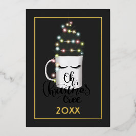 Weihnachtslichter Familie Foto Collage Foil Holida Folien Feiertagskarte