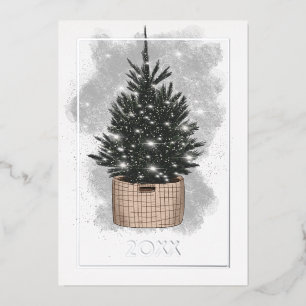 Weihnachtslichter Familienfoto-Collage Folien-Feie Folien Feiertagskarte