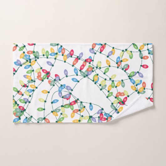 Weihnachtslichter gequetscht badhandtuch set (Handtuch)