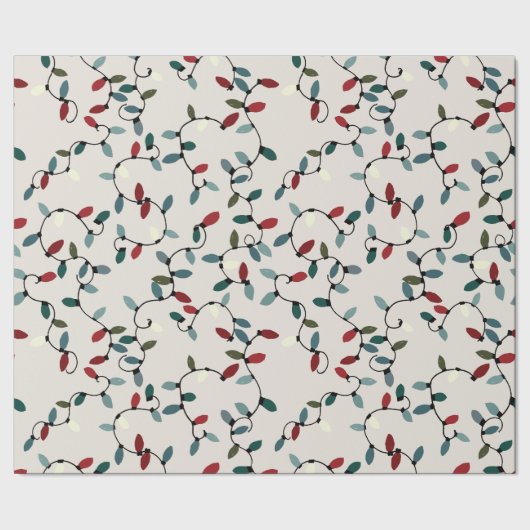 Weihnachtslichter Geschenkpapier (Saum)