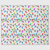 Weihnachtslichter im Schnee Geschenkpapier (Flach)