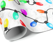 Weihnachtslichter im Schnee Geschenkpapier (Rolleneckpunkt)