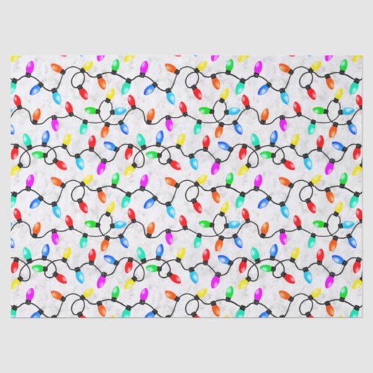 Weihnachtslichter im Schnee Seidenpapier (Vorderseite)