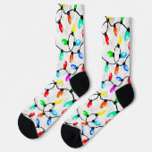 Weihnachtslichter im Schnee Socken (Linkes Detail)