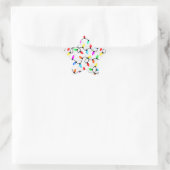 Weihnachtslichter im Schnee Stern-Aufkleber (Tasche)