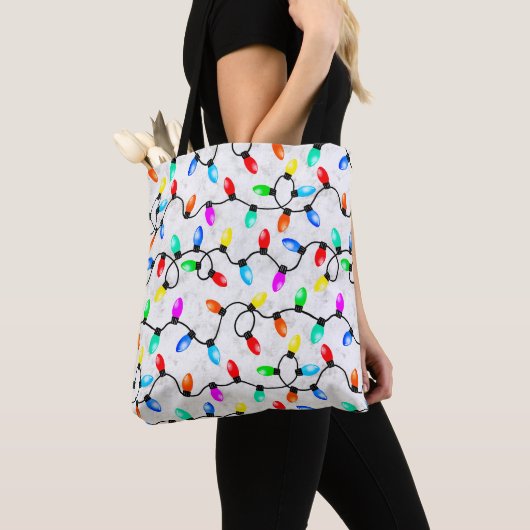 Weihnachtslichter im Schnee Tasche (Von Nahem)