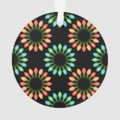Weihnachtslichter in farbigen Zirkeln Ornament (Rückseite)
