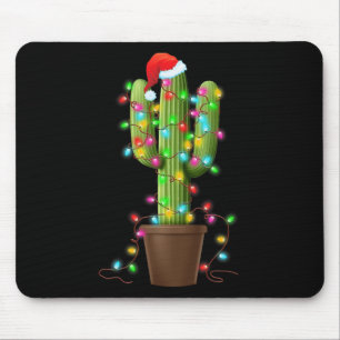 Weihnachtslichter Kaktus Lover Funny Xmas Geschenk Mousepad