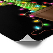 Weihnachtslichter Kaktus Lover Funny Xmas Geschenk Poster (Ecke)