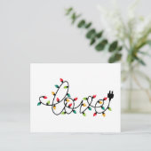 Weihnachtslichter Liebe Postkarte (Stehend Vorderseite)