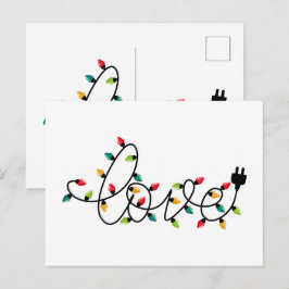 Weihnachtslichter Liebe Postkarte