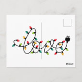 Weihnachtslichter Liebe Postkarte (Rückseite)