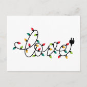 Weihnachtslichter Liebe Postkarte (Vorderseite)