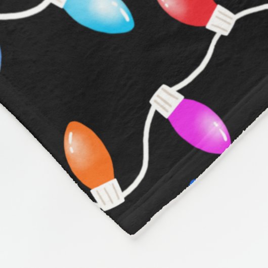 Weihnachtslichter Muster Fleecedecke (Ecke)