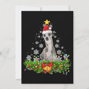 Weihnachtslichter peitschen lustige Hunde Weihnach Feiertagskarte