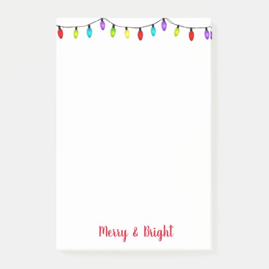 Weihnachtslichter Post it Notes Post-it Klebezettel (Vorderseite)