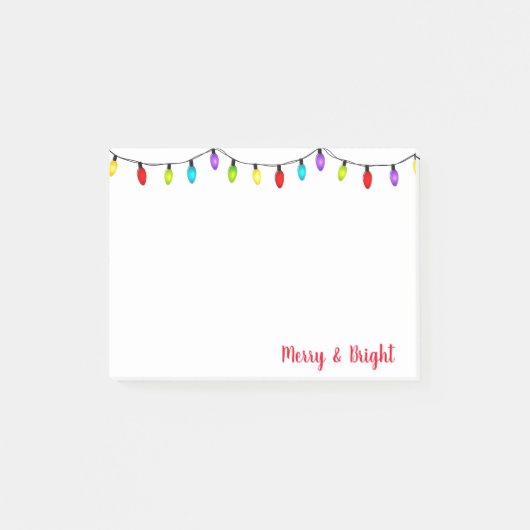 Weihnachtslichter Post it Notes Post-it Klebezettel (Vorderseite)