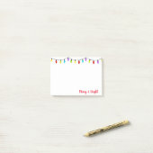 Weihnachtslichter Post it Notes Post-it Klebezettel (Auf Schreibtisch)