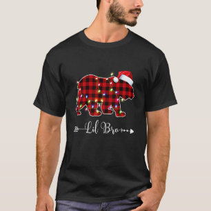 Weihnachtslichter-Pyjama passend zu rotem Karo Lil T-Shirt