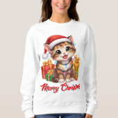 Weihnachtslichter & Schnurrhaare Sweatshirt (Vorderseite)