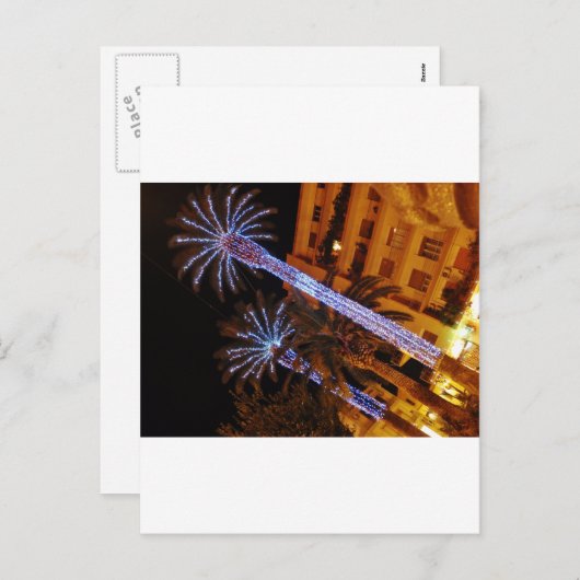 Weihnachtslichter Sizilien Feiertagspostkarte (Vorne/Hinten)