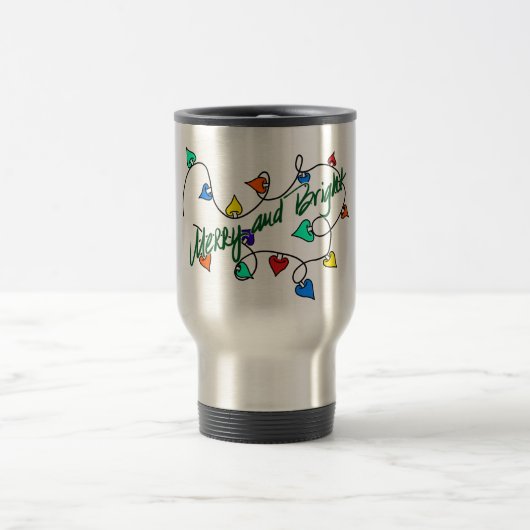 Weihnachtslichter-Tasse Reisebecher (Mittel)