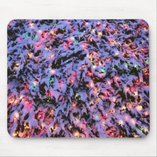Weihnachtslichter und Schnee mousepad