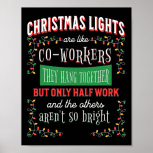 Weihnachtslichter wie Coworker Office Joke Funny Poster