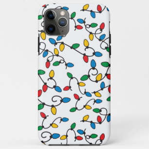 Weihnachtslichterkette Farbige Birnen auf Weiß Case-Mate iPhone Hülle
