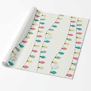 Weihnachtslichterkette Muster Geschenkpapier