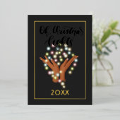 Weihnachtslichtfamilie Foto Collage Folien Feiertagskarte (Stehend vorne)