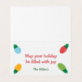 Weihnachtslichtkarte #HolidayZ (Innenseite Aufgefaltet)