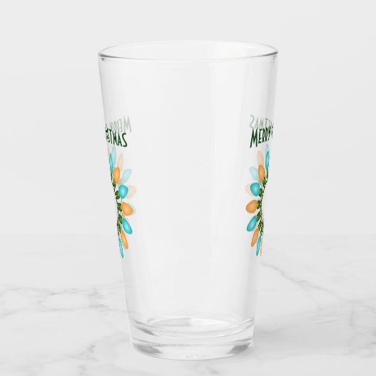 Weihnachtslichtkreis in Orange und Blau Glas (Links)