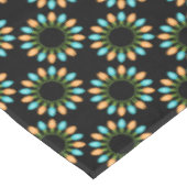 Weihnachtslichtkreise Muster Orange und Blau Tischdecke (Schrägansicht)