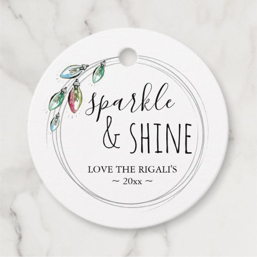 Weihnachtslichtmarken Geschenkanhänger (Vorderseite)