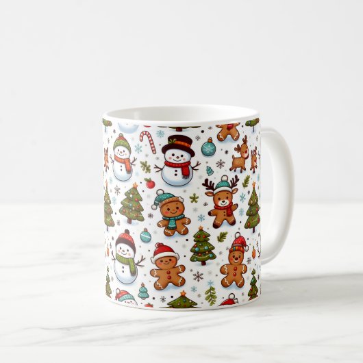 Weihnachtslichtmuster Kaffeetasse (VorderseiteRechts)