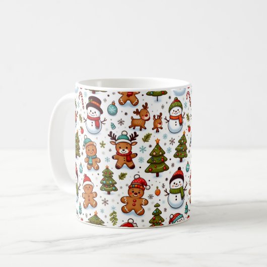 Weihnachtslichtmuster Kaffeetasse (Vorderseite Links)