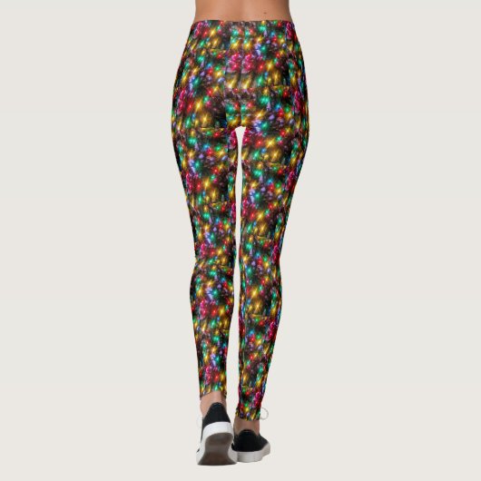 Weihnachtslichtmuster Leggings (Rückseite)