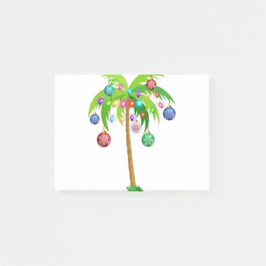 Weihnachtslichtpalme hawaii Strand tropisch x Post-it Klebezettel (Vorderseite)