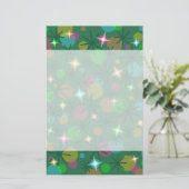 Weihnachtslichtpapier-Header und Footer Briefpapier (Stehend Vorderseite)