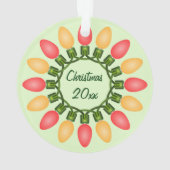 Weihnachtslichtzirkel in Rot und Orange Ornament (Rückseite)