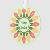 Weihnachtslichtzirkel in Rot und Orange Ornament (Vorderseite)