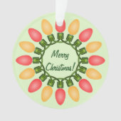 Weihnachtslichtzirkel in Rot und Orange Ornament (Vorderseite)