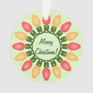 Weihnachtslichtzirkel in Rot und Orange Ornament