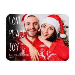 Weihnachtsliebe Frieden Freude Moderne Foto Ferien Magnet